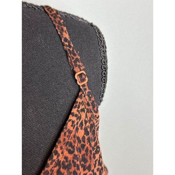 VTG Victoria's Secret Women's Large Y2K 90s Leopard Semi-Sheer Babydoll Top - Picture 4 of 11